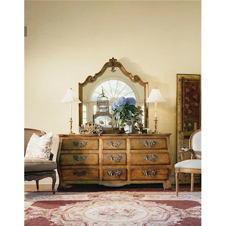 Charleux Triple Dresser and LaFour Mirror